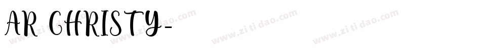 AR CHRISTY字体转换
